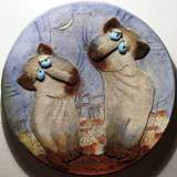 Панно-тарелка "Два кота"